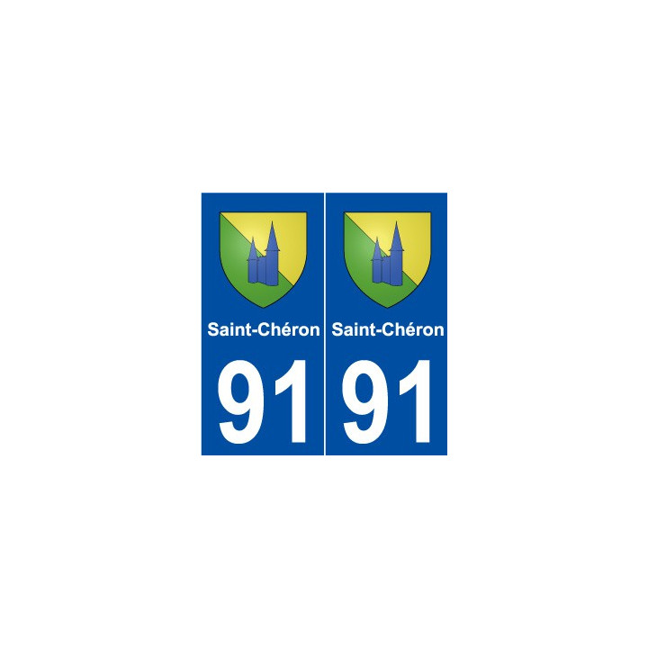 91 Saint-Chéron blason autocollant plaque stickers ville