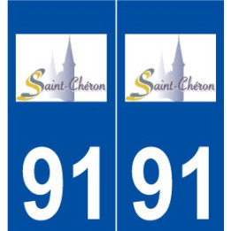 91 Saint-Chéron logo autocollant plaque stickers ville