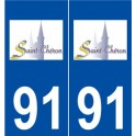 91 Saint-Chéron logo autocollant plaque stickers ville