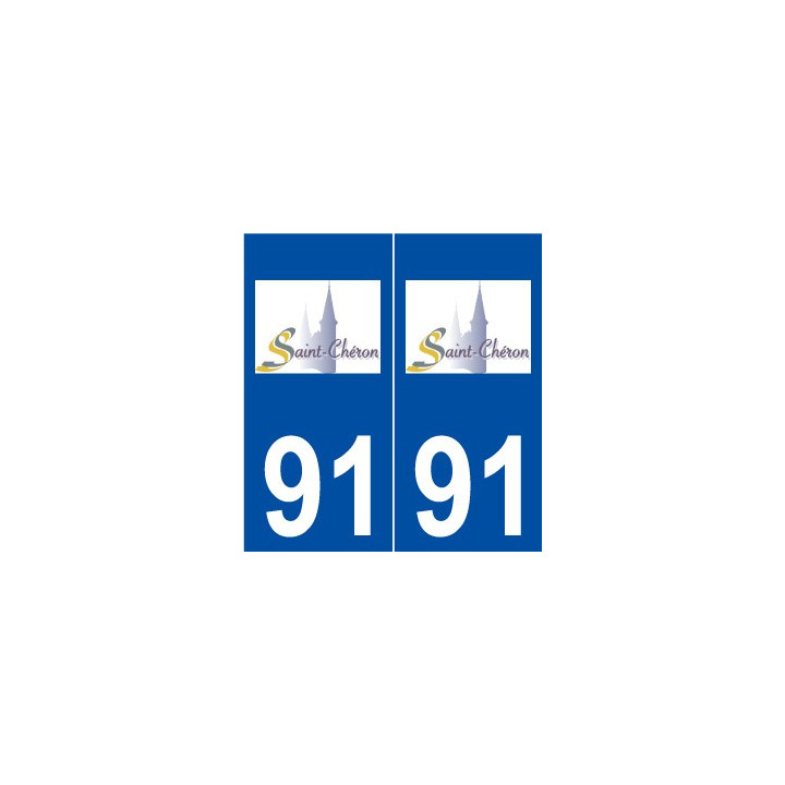 91 Saint-Chéron logo autocollant plaque stickers ville