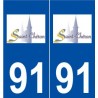 91 Saint-Chéron logo autocollant plaque stickers ville