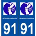 91 Sainte-Geneviève-des-Bois logo autocollant plaque stickers ville