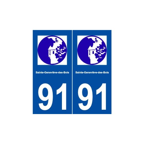 91 Sainte-Geneviève-des-Bois logo autocollant plaque stickers ville