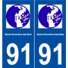 91 Sainte-Geneviève-des-Bois logo autocollant plaque stickers ville