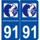 91 Sainte-Geneviève-des-Bois logo autocollant plaque stickers ville