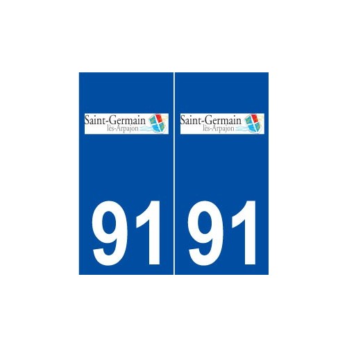 91 Saint-Germain-lès-Arpajon logo autocollant plaque stickers ville