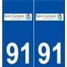91 Saint-Germain-lès-Arpajon logo autocollant plaque stickers ville