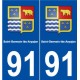 91 Saint-Germain-lès-Arpajon blason autocollant plaque stickers ville
