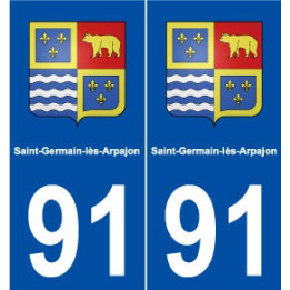 91 Saint-Germain-lès-Arpajon blason autocollant plaque stickers ville
