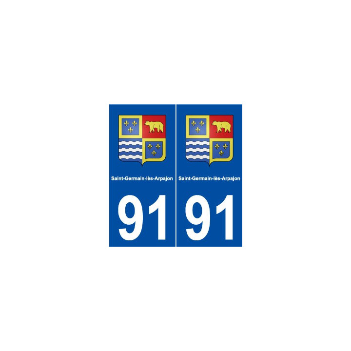 91 Saint-Germain-lès-Arpajon blason autocollant plaque stickers ville