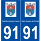 91 Saint-Germain-lès-Corbeil logo autocollant plaque stickers ville