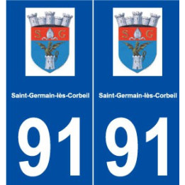 91 Saint-Germain-lès-Corbeil logo autocollant plaque stickers ville