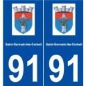 91 Saint-Germain-lès-Corbeil logo autocollant plaque stickers ville