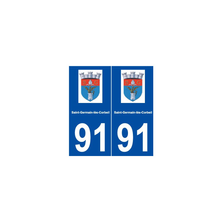 91 Saint-Germain-lès-Corbeil logo autocollant plaque stickers ville