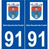 91 Saint-Germain-lès-Corbeil logo autocollant plaque stickers ville