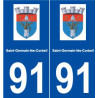 91 Saint-Germain-lès-Corbeil logo autocollant plaque stickers ville