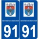 91 Saint-Germain-lès-Corbeil logo autocollant plaque stickers ville