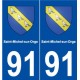 91 Saint-Michel-sur-Orge blason autocollant plaque stickers ville