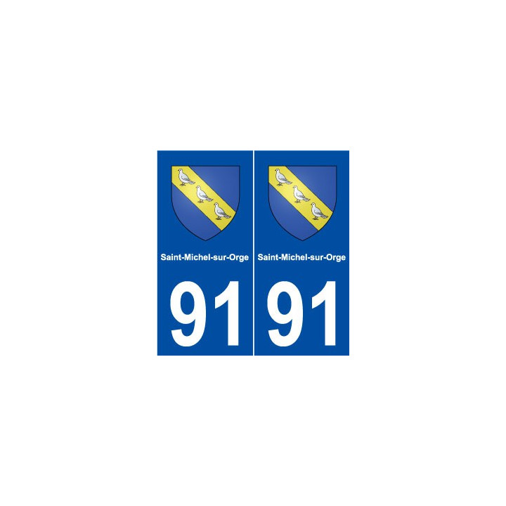 91 Saint-Michel-sur-Orge blason autocollant plaque stickers ville