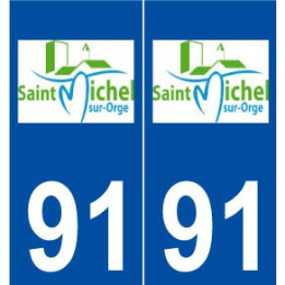 91 Saint-Michel-sur-Orge logo autocollant plaque stickers ville