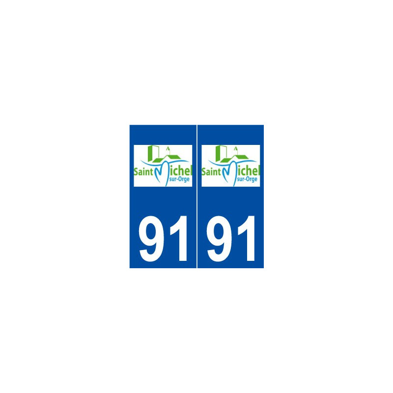 91 Saint-Michel-sur-Orge logo autocollant plaque stickers ville