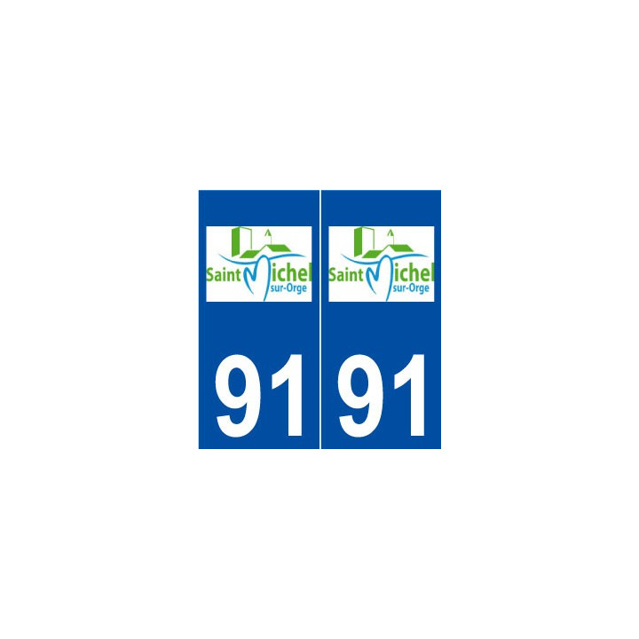 91 Saint-Michel-sur-Orge logo autocollant plaque stickers ville