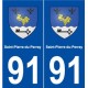 91 Saint-Pierre-du-Perray blason autocollant plaque stickers ville