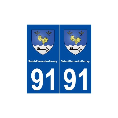 91 Saint-Pierre-du-Perray blason autocollant plaque stickers ville