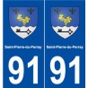 91 Saint-Pierre-du-Perray blason autocollant plaque stickers ville