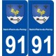 91 Saint-Pierre-du-Perray blason autocollant plaque stickers ville