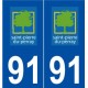 91 Saint-Pierre-du-Perray logo autocollant plaque stickers ville