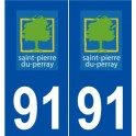 91 Saint-Pierre-du-Perray logo autocollant plaque stickers ville