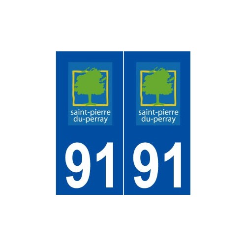 91 Saint-Pierre-du-Perray logo autocollant plaque stickers ville