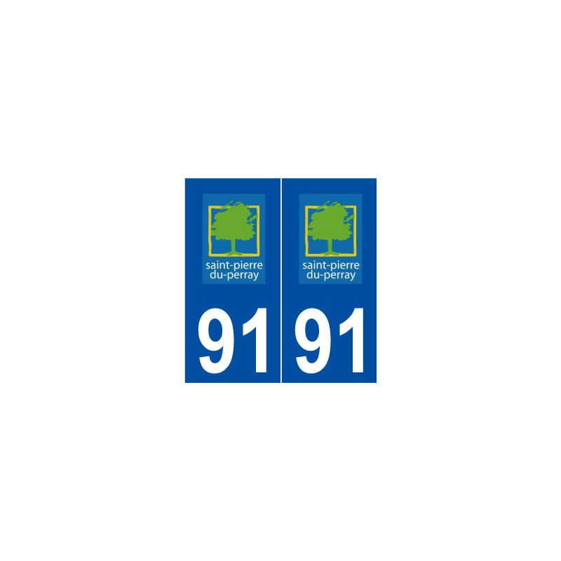 91 Saint-Pierre-du-Perray logo autocollant plaque stickers ville