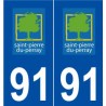 91 Saint-Pierre-du-Perray logo aufkleber typenschild aufkleber stadt
