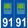 91 Saint-Pierre-du-Perray logo autocollant plaque stickers ville