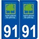 91 Saint-Pierre-du-Perray logo autocollant plaque stickers ville