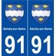 91 Saintry-sur-Seine blason autocollant plaque stickers ville