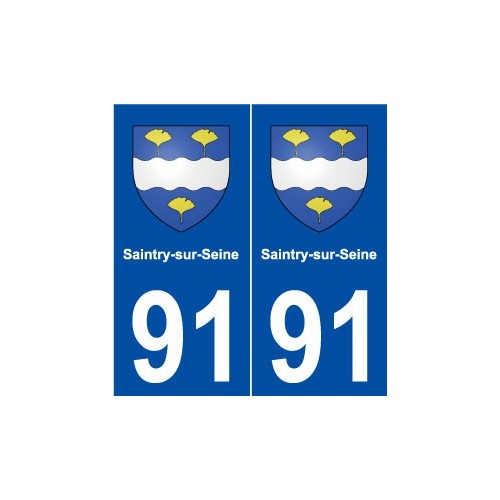91 Saintry-sur-Seine blason autocollant plaque stickers ville