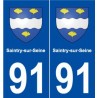 91 Saintry-sur-Seine blason autocollant plaque stickers ville