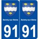91 Saintry-sur-Seine blason autocollant plaque stickers ville