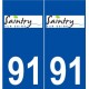 91 Saintry-sur-Seine logo autocollant plaque stickers ville