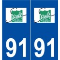 91 Saulx-les-Chartreux logo autocollant plaque stickers ville