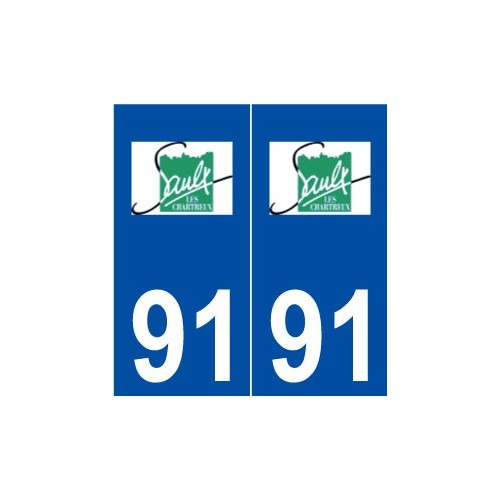 91 Saulx-les-Chartreux logo autocollant plaque stickers ville