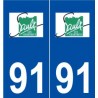 91 Saulx-les-Chartreux logo autocollant plaque stickers ville