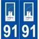 91 Savigny-sur-Orge  logo autocollant plaque stickers ville