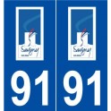 91 Savigny-sur-Orge  logo autocollant plaque stickers ville