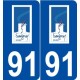 91 Savigny-sur-Orge  logo autocollant plaque stickers ville