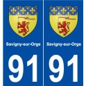 91 Savigny-sur-Orge blason autocollant plaque stickers ville