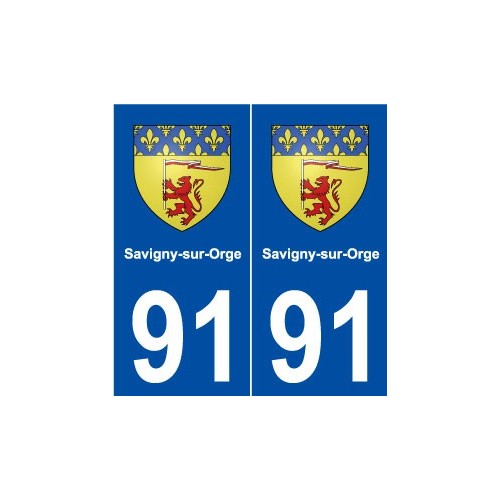 91 Savigny-sur-Orge blason autocollant plaque stickers ville